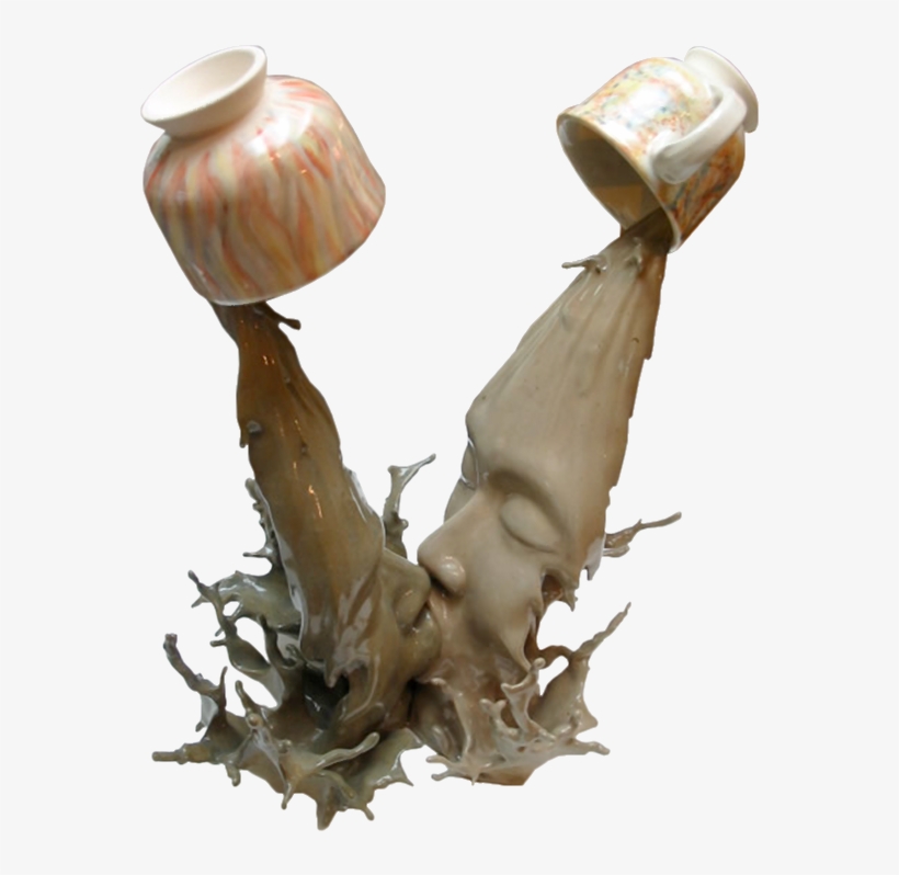 Chocolate Splash - Coffee Kiss Sculpture, transparent png