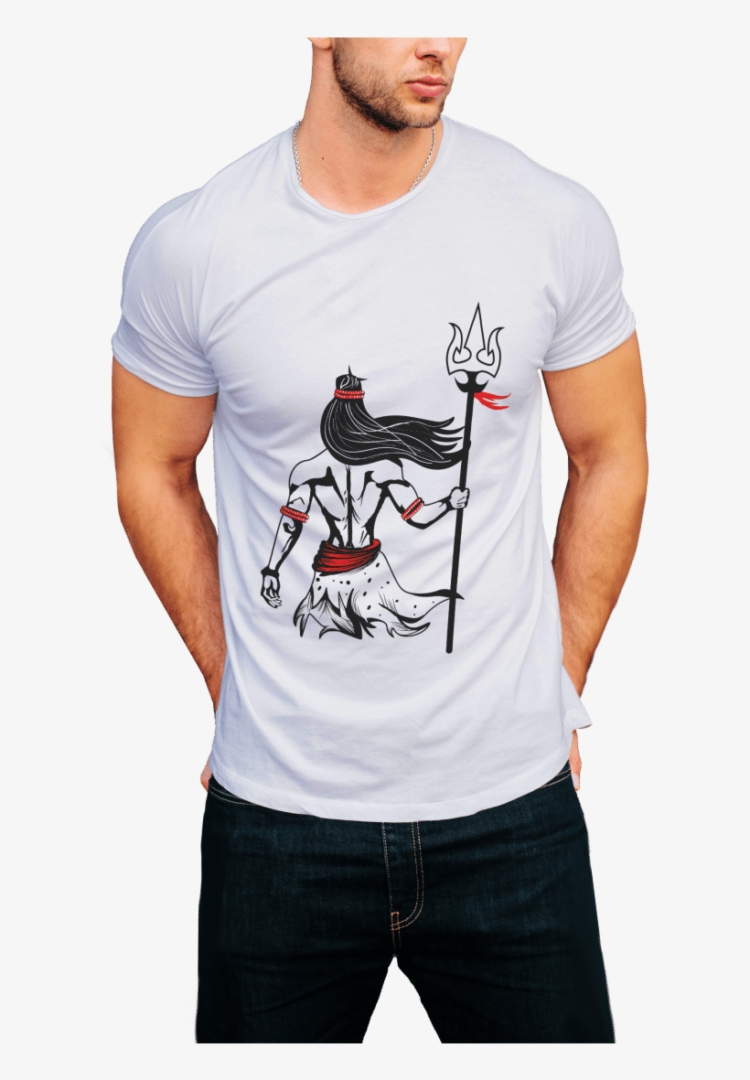 Shiva With A Trishul - Mahadev T Shirt, transparent png