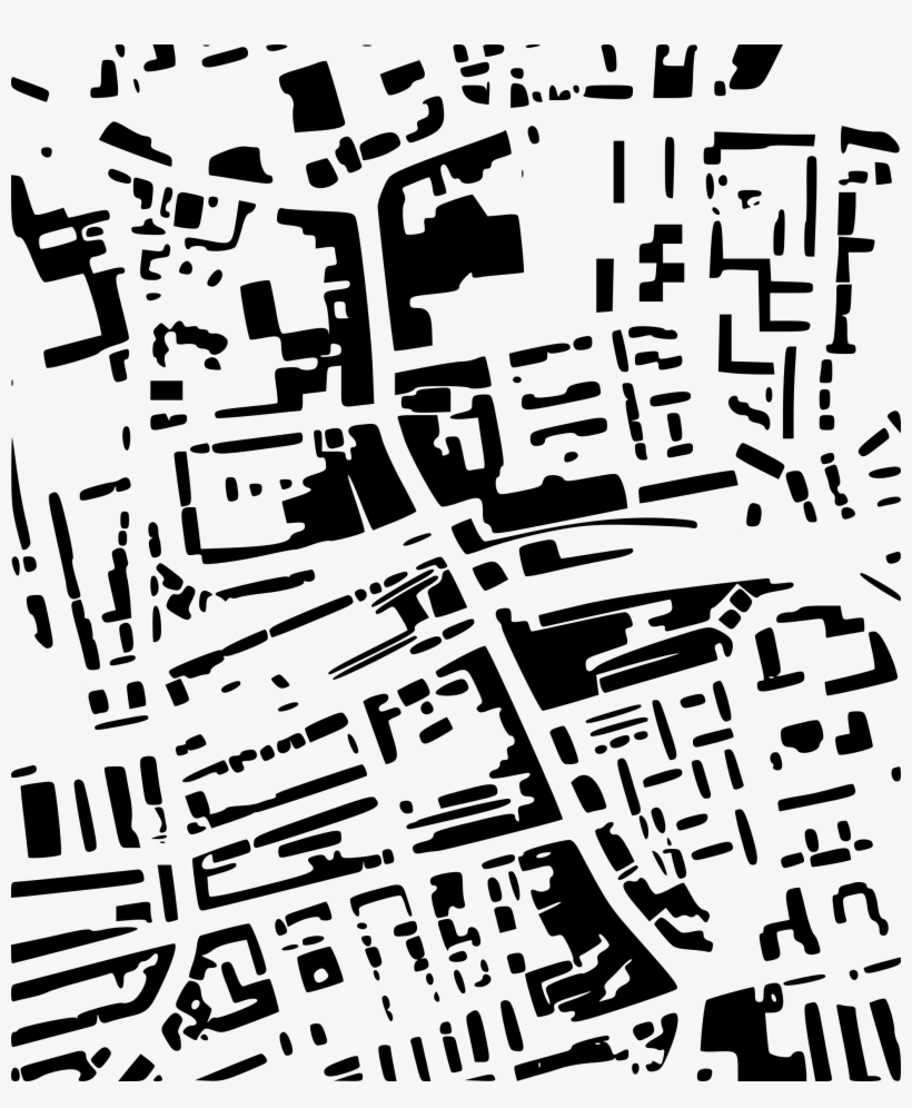 City Master Plan Example - Urban Plan Black And White, transparent png