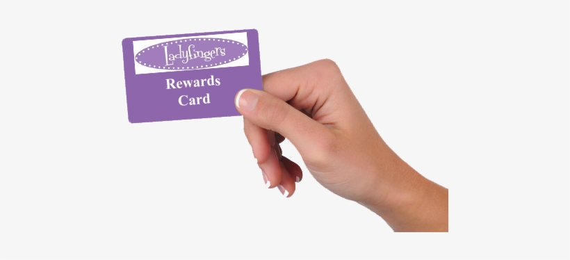 Lady Fingers Customer Reward - Hand Holding Gift Card, transparent png