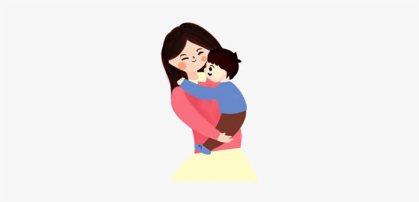 Cartoon Color Hand Painted Baby Parents Creative Material, - Portable Network Graphics, transparent png