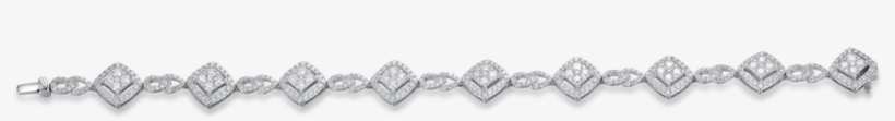 Vintage Art Nouveau Diamond Link Bracelet - Chain, transparent png