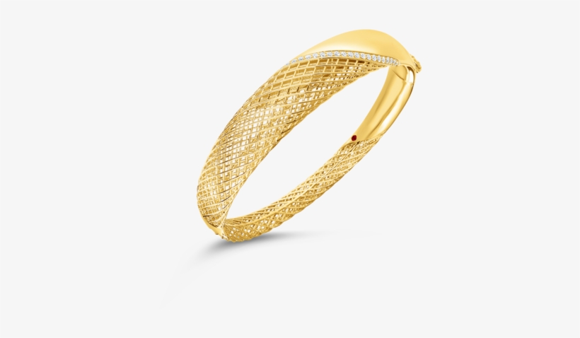 00 Soie 18k Yellow Gold Diamond Bangle - Diamond Bangle, transparent png