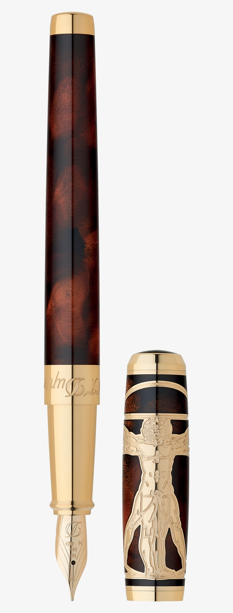 Classical Imagery Brought To Life With Our Fine Engraving - Dupont Limited Edition Prestige Leonardo Da Vinci Vitruvian, transparent png