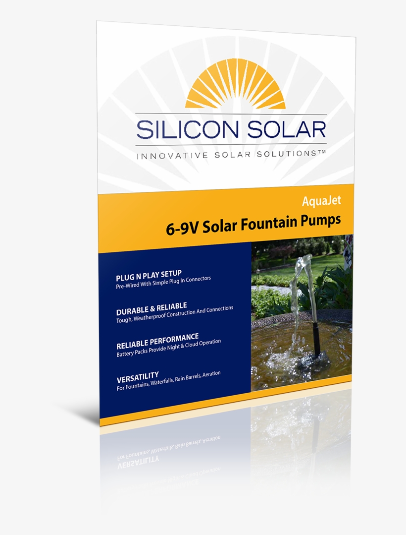 Aquajet Pro 6-9v Solar Fountain Pumps - Solar Log Brochure, transparent png