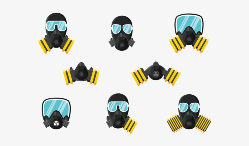 Respirator Icons Vector - Gas Mask, transparent png