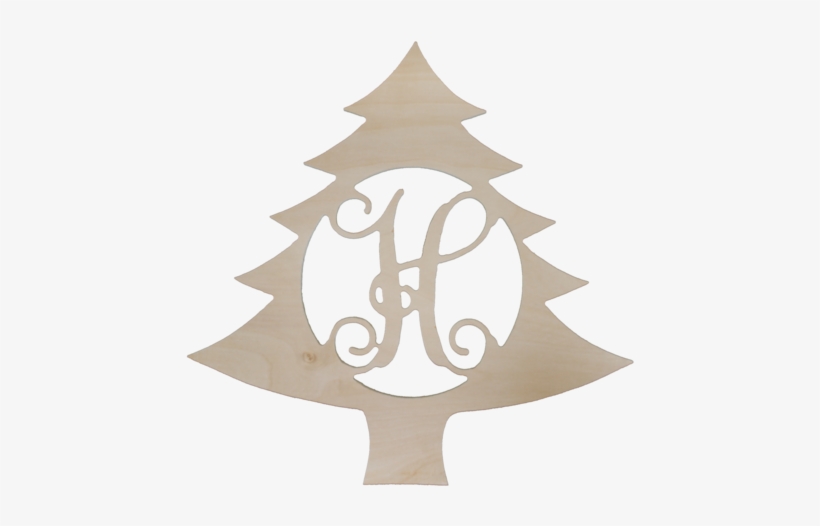 18 In Tree Wood Monogram Unfinished - Shop Wood Christmas Tree, transparent png