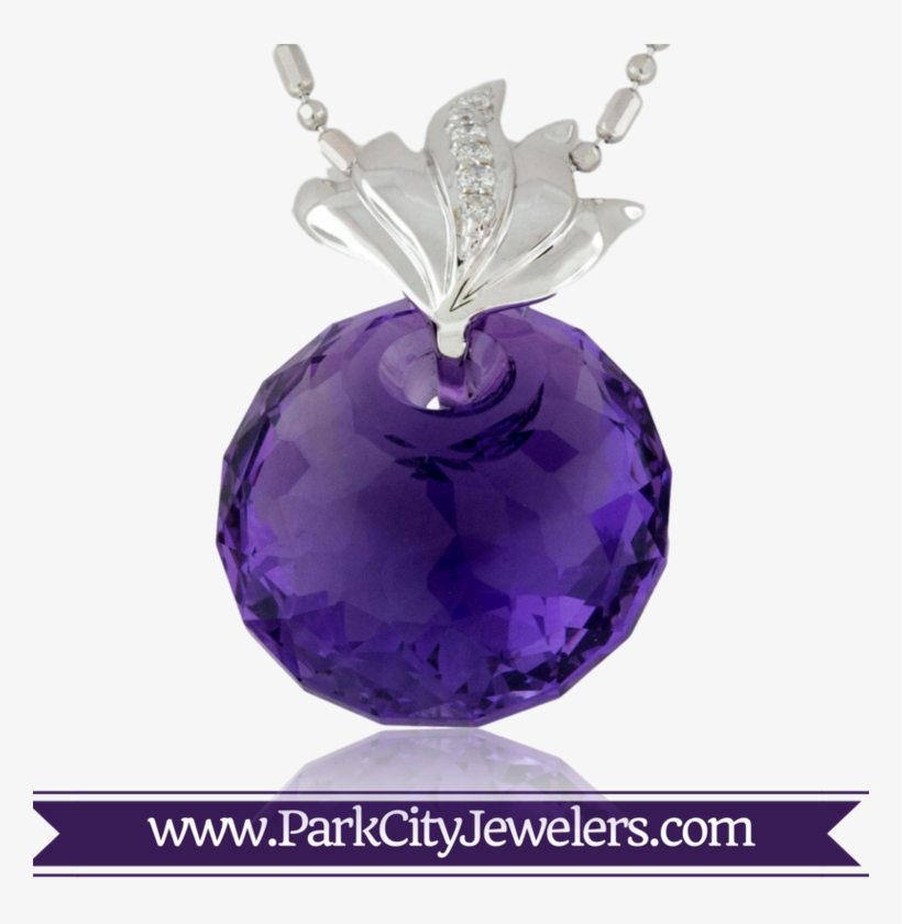 Amethyst And Diamond Round Pendant - Elk Ivory And Diamond Ring, transparent png