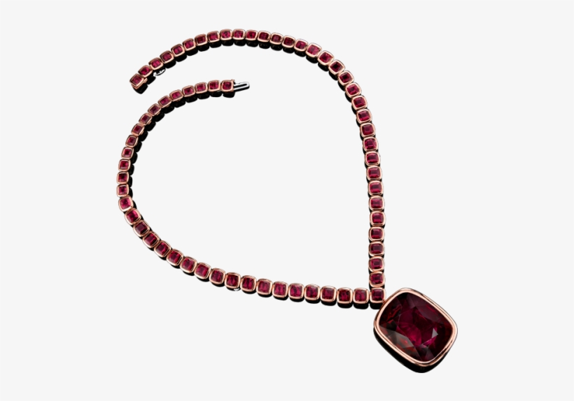 The Stones She Has Primarily Used Are Rubelite, Colombian - Yakut Taşlı Kolyeler, transparent png