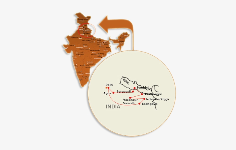 Route Map - India Map Vector Png, transparent png