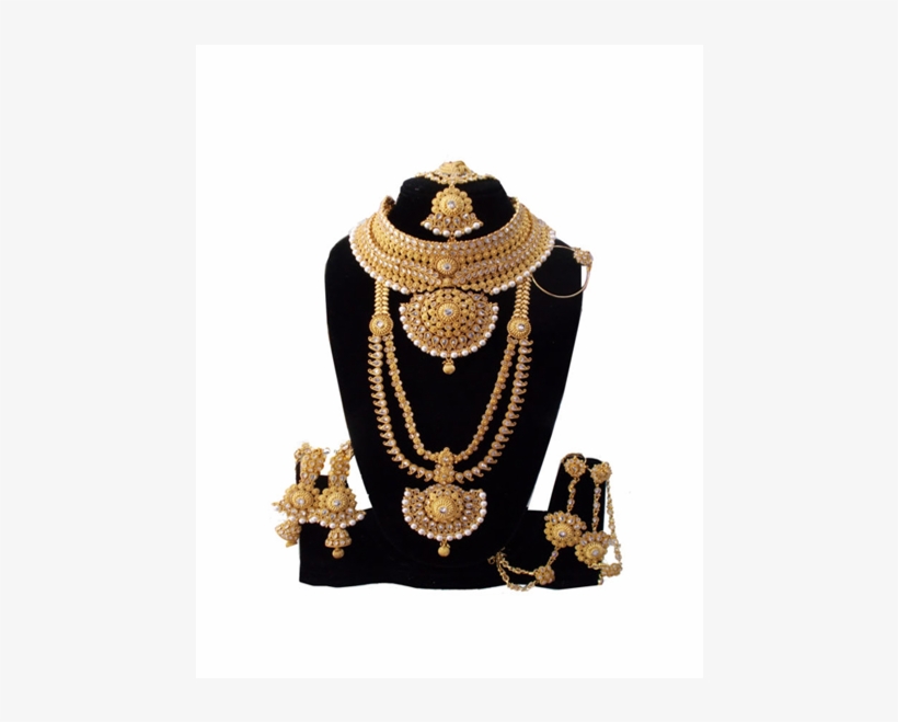 Bridal Gold Plated Pearl Set - Price, transparent png