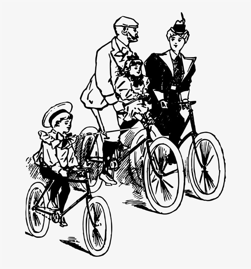 A Family Of Bicycles - Family Cycling Clipart Png, transparent png