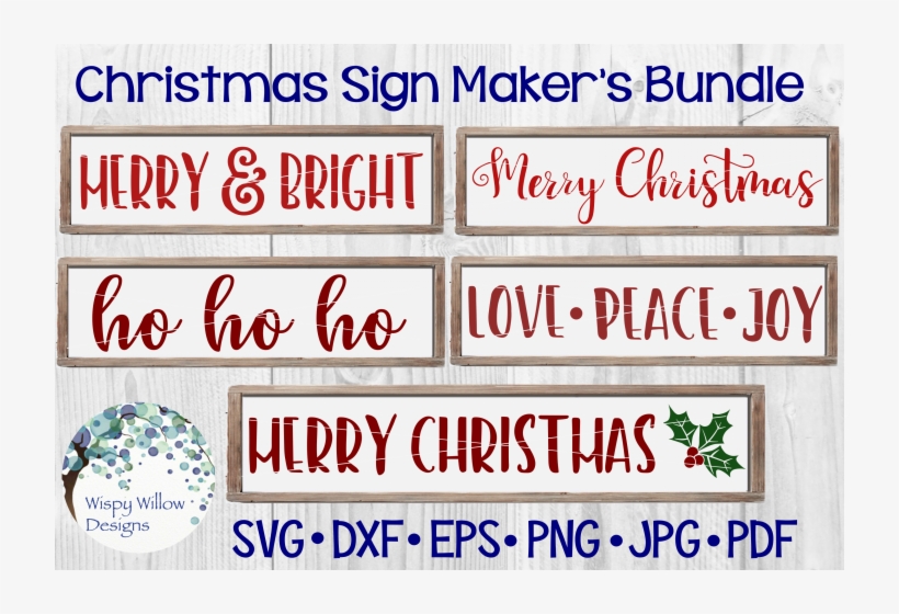 Christmas Sign Makers Bundle Wispy Willow Designs Crafters - Christmas Day, transparent png