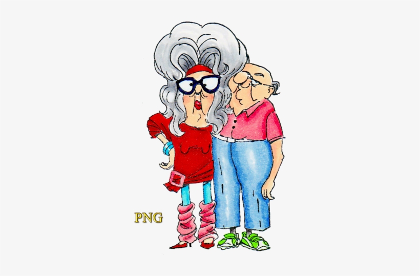 Funny Old People Vector Clipart - Funny Old People Clipart, transparent png