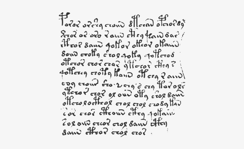 Text Sample - - Voynich Manuscript Writing, transparent png