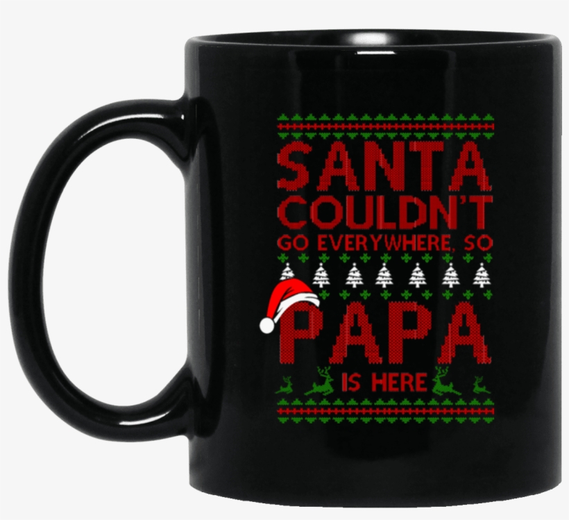 Limited Edition Christmas Santa Go Every Where Black - Mornings Are For Coffee And Contemplation Mug, transparent png