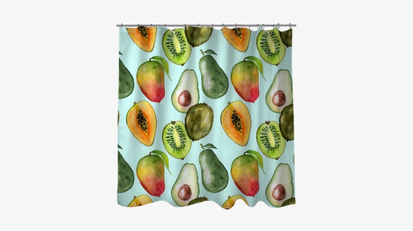 Seamless Pattern With Tropical Exotic Fruits - Papaya, transparent png