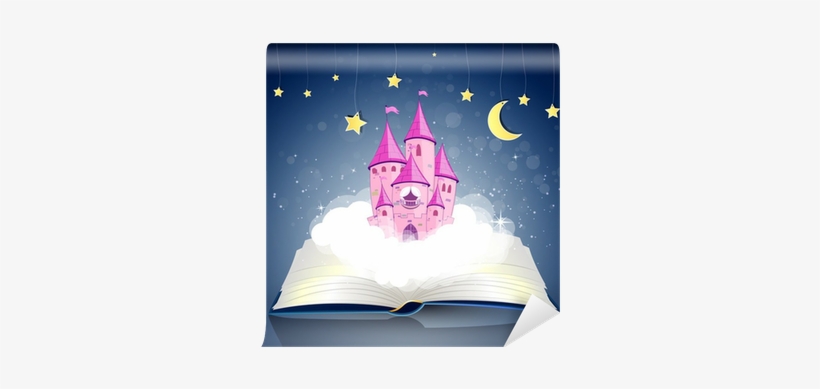 Vector Illustration Of An Open Book Wirh A Princess - Vector Graphics, transparent png