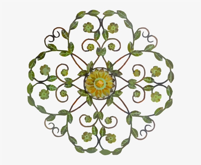 Download Decorative Floral Metal Craft Svg Clip Arts 600 X 594 600x594 Png Download Pngkit