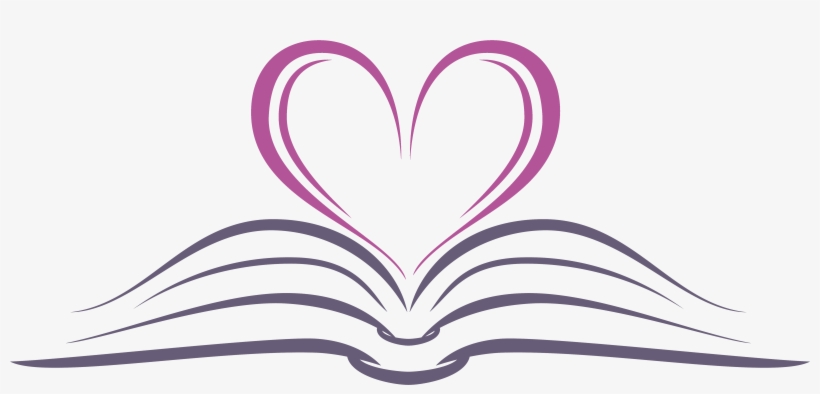 Open Book With Heart - Open Book Heart Transparent, transparent png