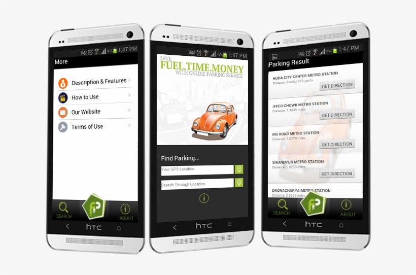 Find Parking Mobile App - Web Design, transparent png