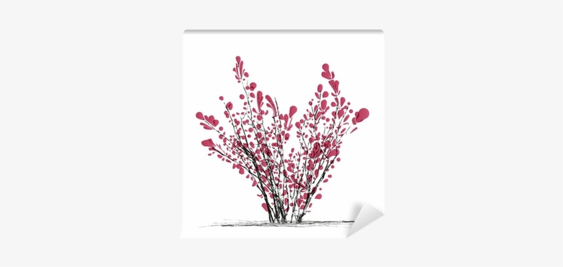 Burgundy-leaved Bushes, Shrubs Vector - Cherry Blossom, transparent png