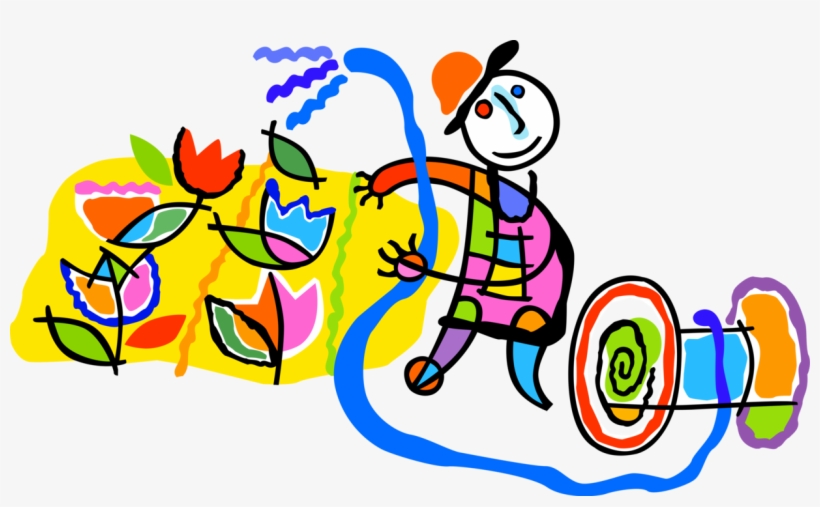 Vector Illustration Of Gardener Watering Garden Plants - Masters Garden Preschool Hillsborough Nc, transparent png