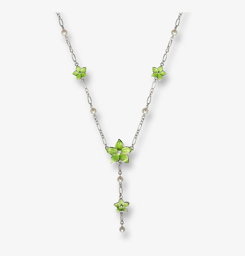 Nicole Barr Designs Sterling Silver Stephanotis Floral - Necklace, transparent png
