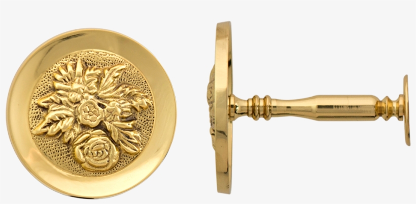 Embossed Boquet Holdback Brass - Curtain Rod, transparent png