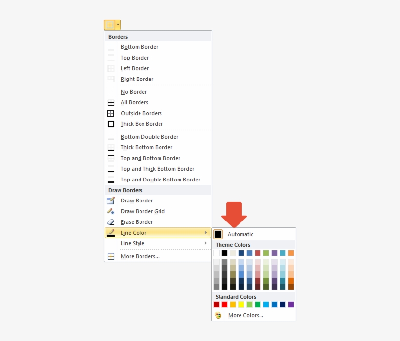 If You Select A Line - Change The Line Color In Excel, transparent png