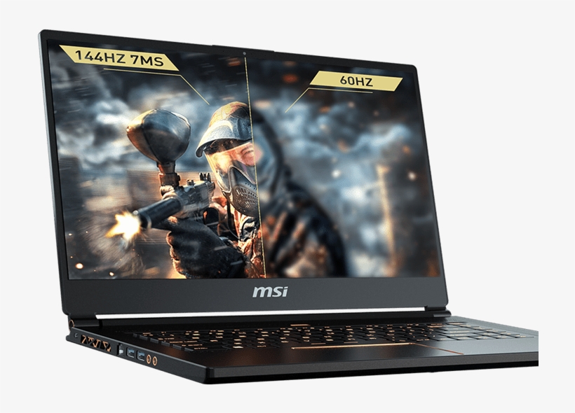 144hz Gaming Display Unprecedented Fluidity - Msi Gs65 Stealth Thin, transparent png