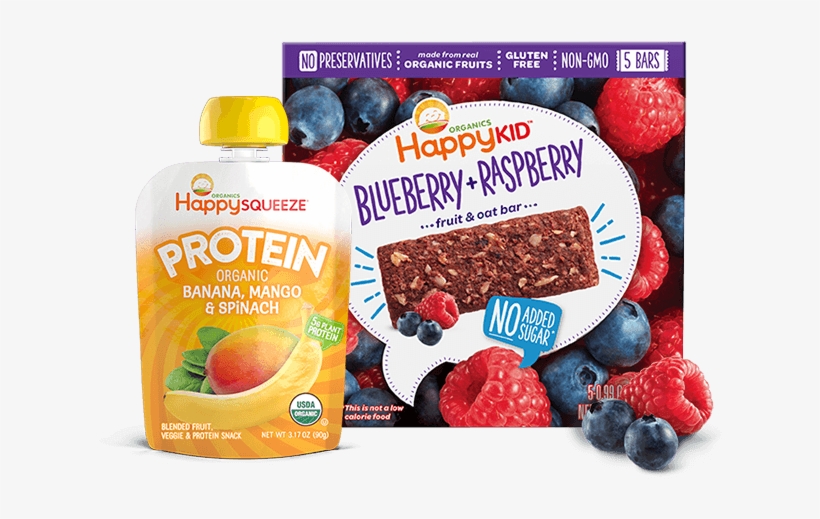Learn More - Happy Kid Blueberry + Raspberry Fruit & Oat Bars, transparent png