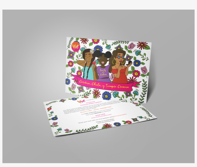 Vive Cosmetics Post Card Design - Postcard, transparent png