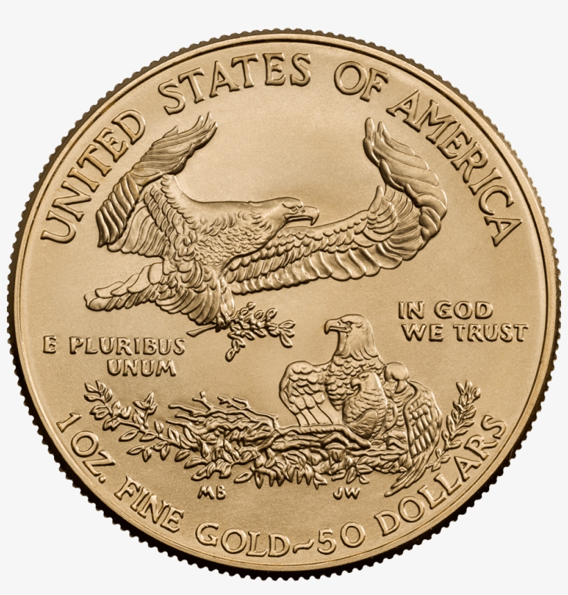 As America Printed Actual Gold Specie Until 1933 With - 1 Oz Gold American Eagle 2018, transparent png