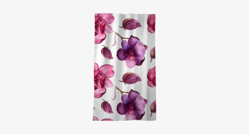 Magnolia Or Tulip Tree Flowers Pattern, Beautiful Watercolor - Watercolor Painting, transparent png