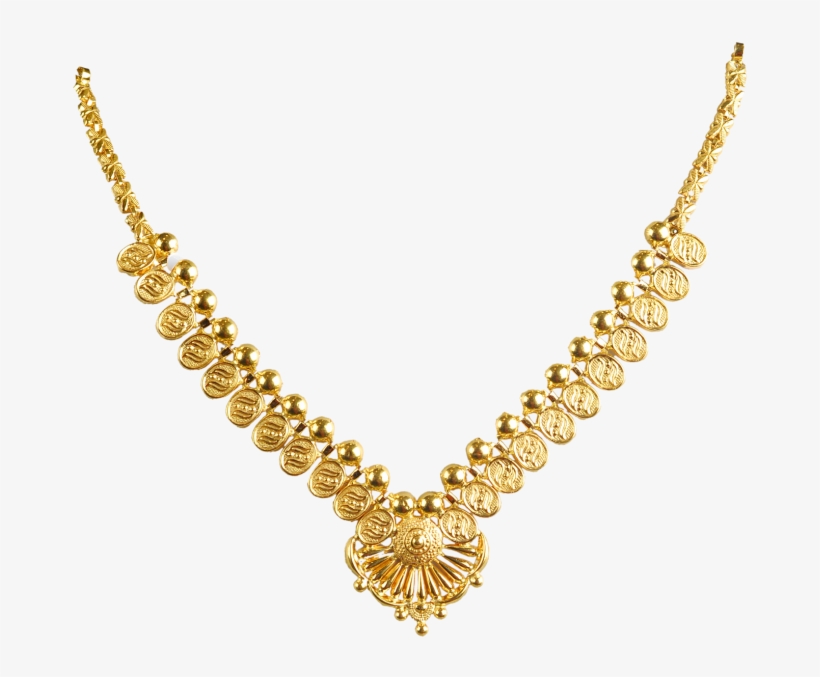 Kerala Design Gold Necklace, transparent png