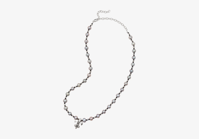 New Fleur De Lis Pearl Moonstone Necklace - Necklace, transparent png