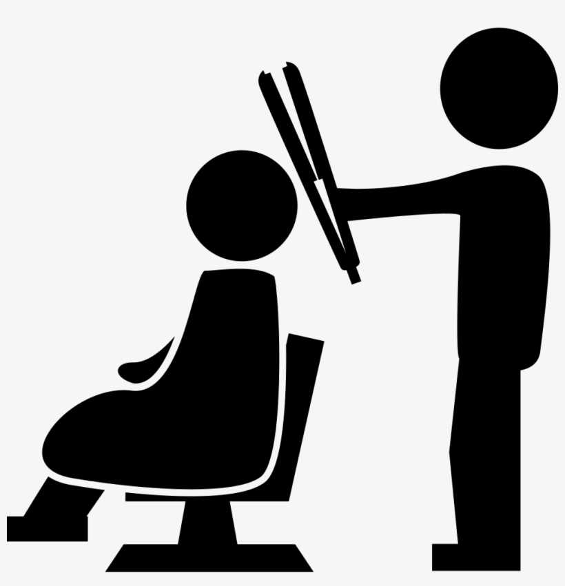 Hairdresser Standing With A Hair Straightener Behind - Wash Hair Icon Png, transparent png