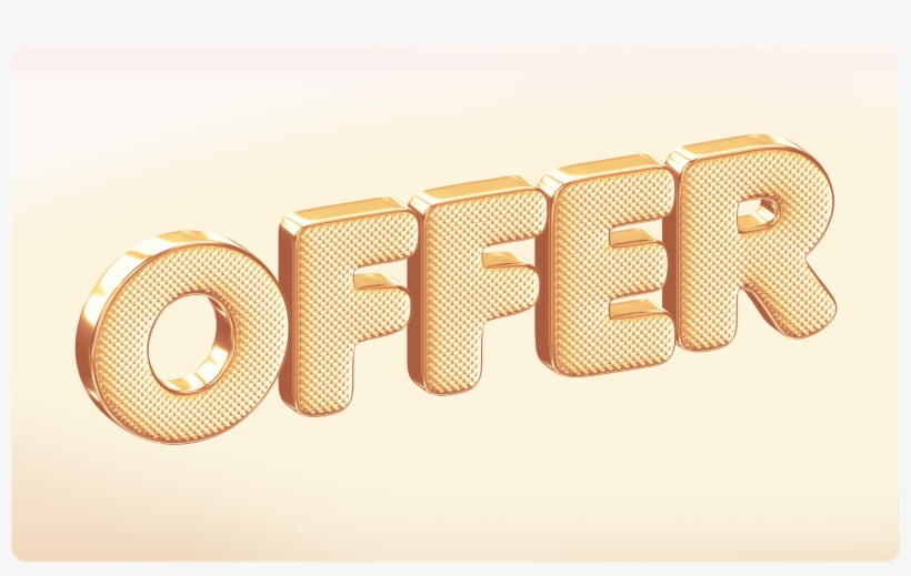 Download Free Gold 3d Font Offer - Gold, transparent png