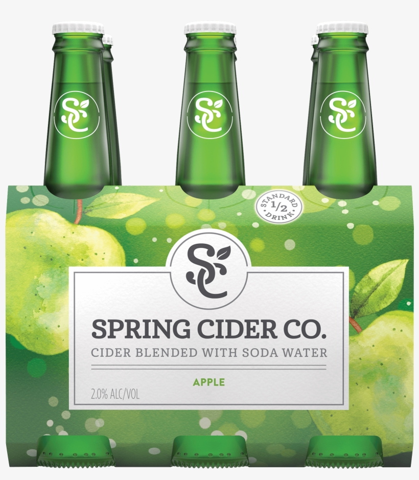Apple Cider Blended With Soda Water 330ml 6 Pack - Spring Cider Co. Apple Cider Blended With Soda Water, transparent png