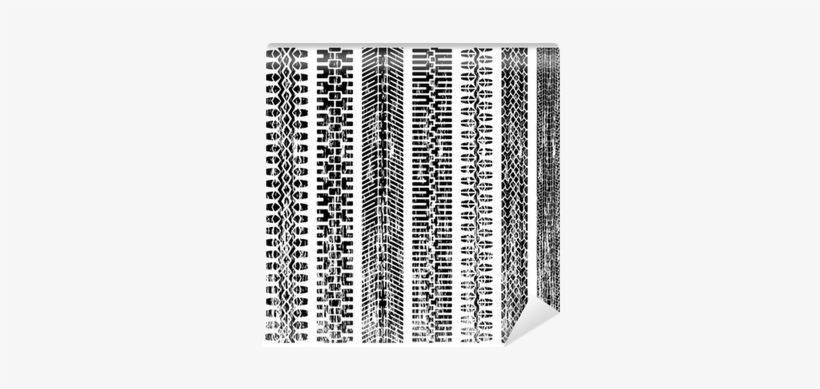 Vector Detailed Tyre Track Prints Wall Mural • Pixers® - Tire, transparent png