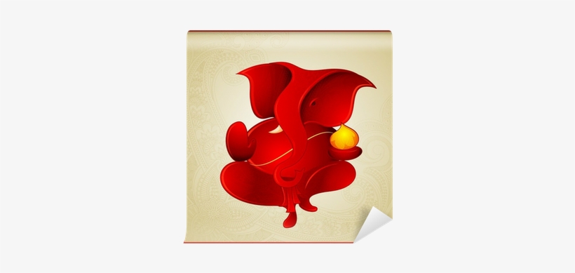 Vector Illustration Of Lord Ganesha With Modak Sweet - Ganesha, transparent png