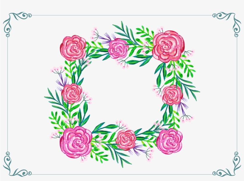 Graphic Free Download Floral Design Pink Rose Watercolor - Rose, transparent png