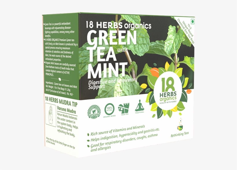 18 Herbs Premium Green Tea Leaves, transparent png