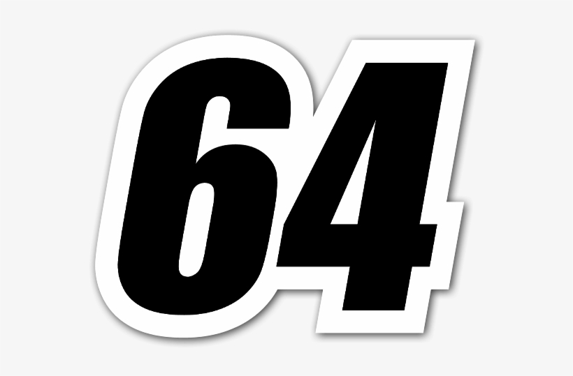 64 Sticker - Numeros De Carreras De Moto, transparent png