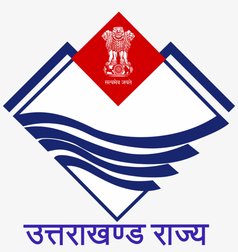 The Emblem Of Uttarakhand Shows Mountain Ridge With - Government Of Uttarakhand Logo, transparent png