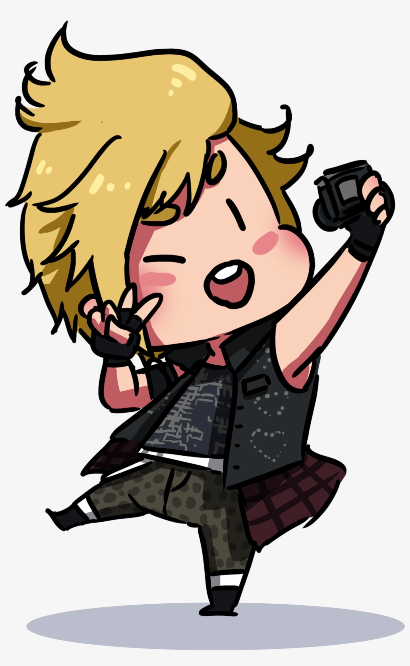 Chibi Prompto Selfie - Finals Fantasy 15 Chibi, transparent png