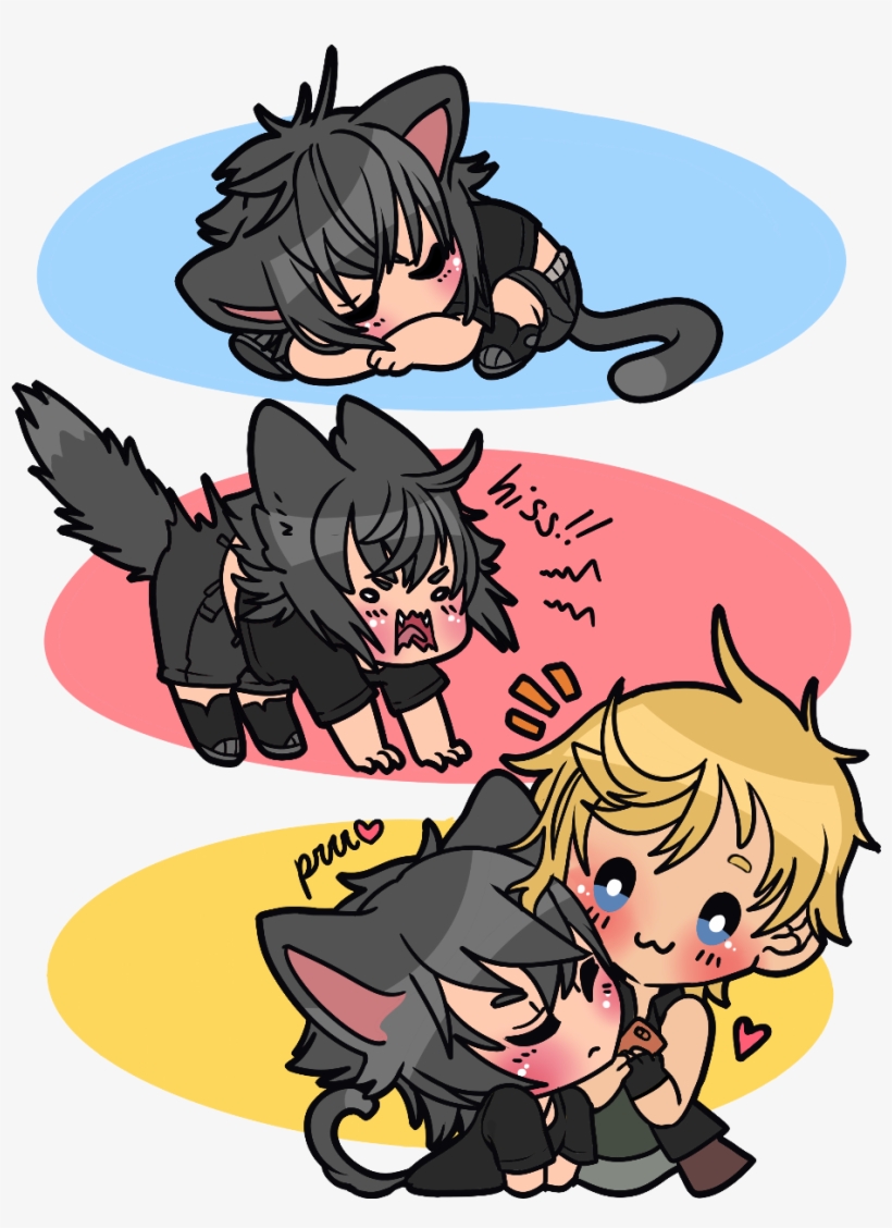 Noctis Lucis Caelum Black Kitty Cat Unlucky Kitten - Final Fantasy Cat Noctis, transparent png