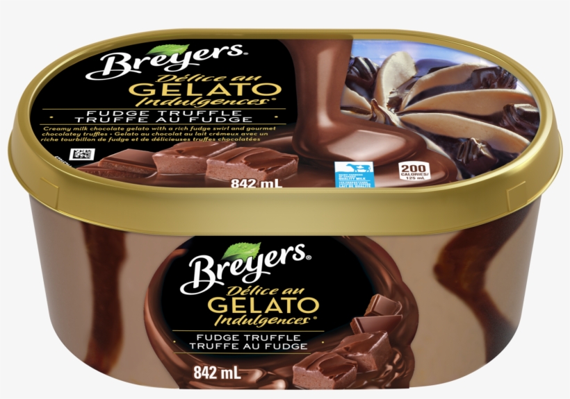 Breyers Fudge Truffle Gelato Indulgences 842ml Front Breyers Indulgences Gelato, Raspberry