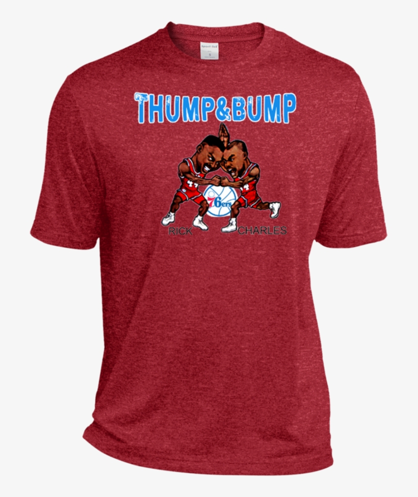 Thump And Bump Heather Dri Fit Moisture Wicking T Shirt - Beard Length T-shirts, transparent png